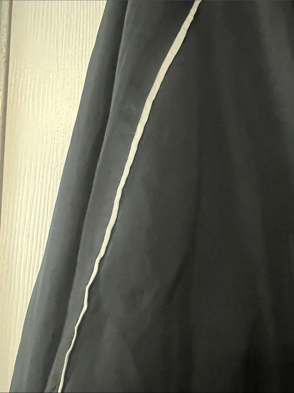 Alphalete Black Windbreaker with White Piping Accents